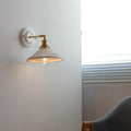 Vintage Japanese Ceramic Brass Wall Light E27 Hardwired