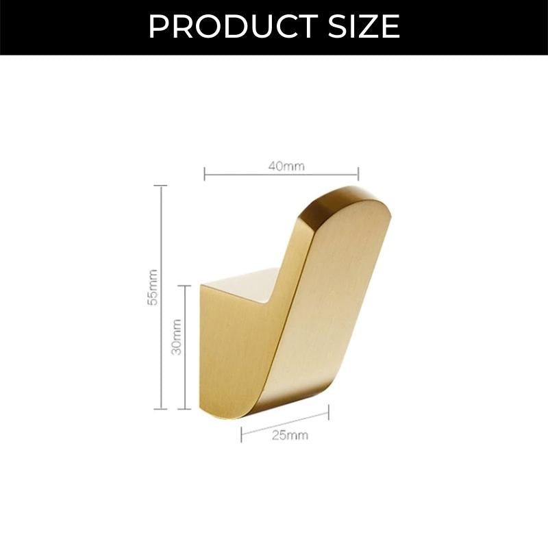 Brass Wall Hooks Modern Golden Robe Coat Towel Hook Set