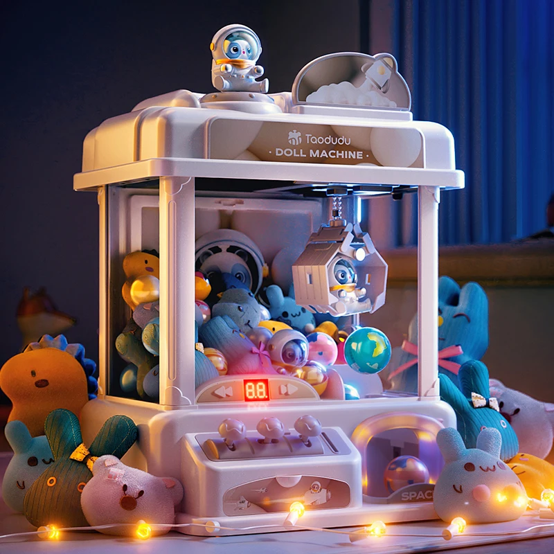 Toy Claw Machine for Kids with Plush Prizes Coin Operated Arcade Game