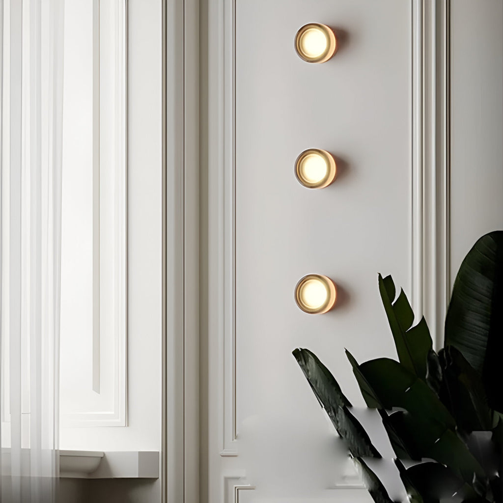 Nordic Acrylic Dimple LED Wall Sconce 1-Light 3-Color Adjustable