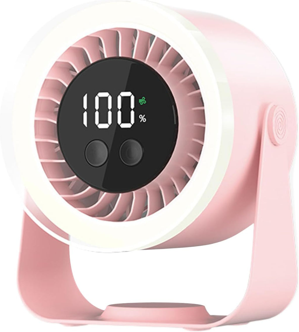Quiet Desk Fan 10-Speed USB Rechargeable 3600mAh Portable