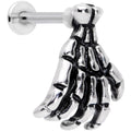 16G 5/16 Spooky Skeleton Hand Halloween Labret Monroe Tragus
