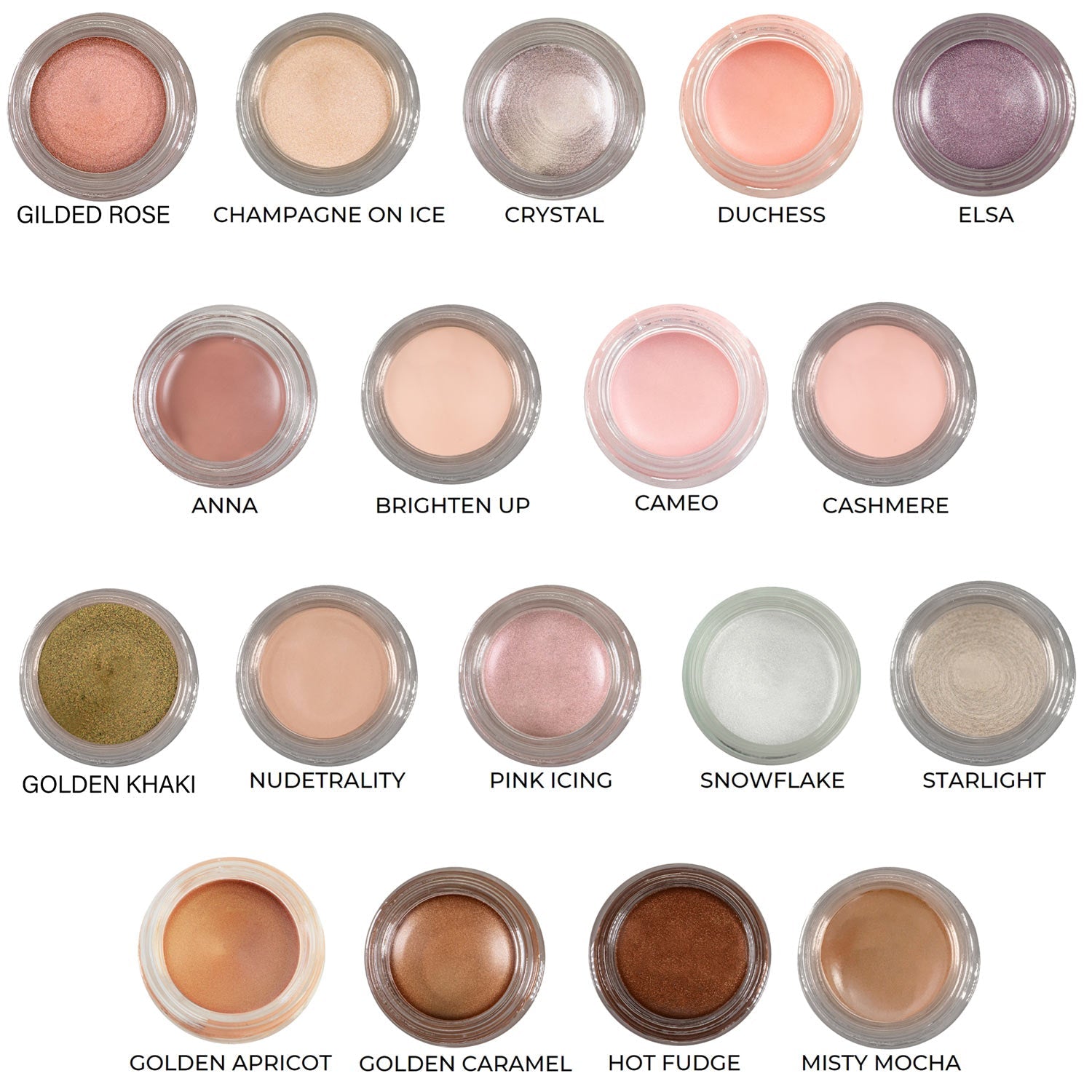Golden Apricot Any Wear Creme - A Waterproof Multi-tasking creme to powder product for eyes, cheeks & lips. Can be worn anywhere