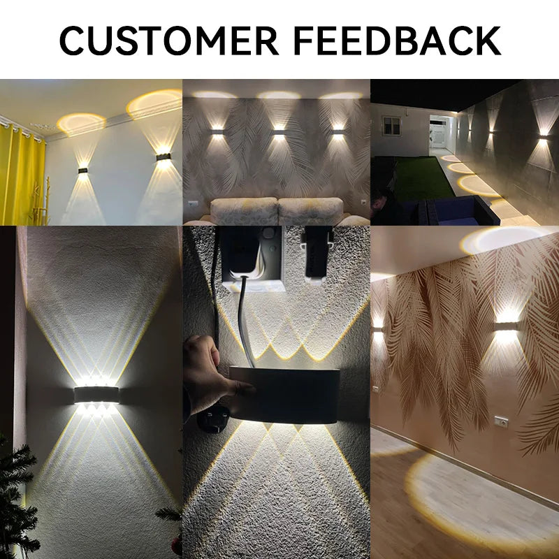 Waterproof LED Wall Light – 8W 12W Aluminum IP65 Lamp for Outdoor & Indoor Use