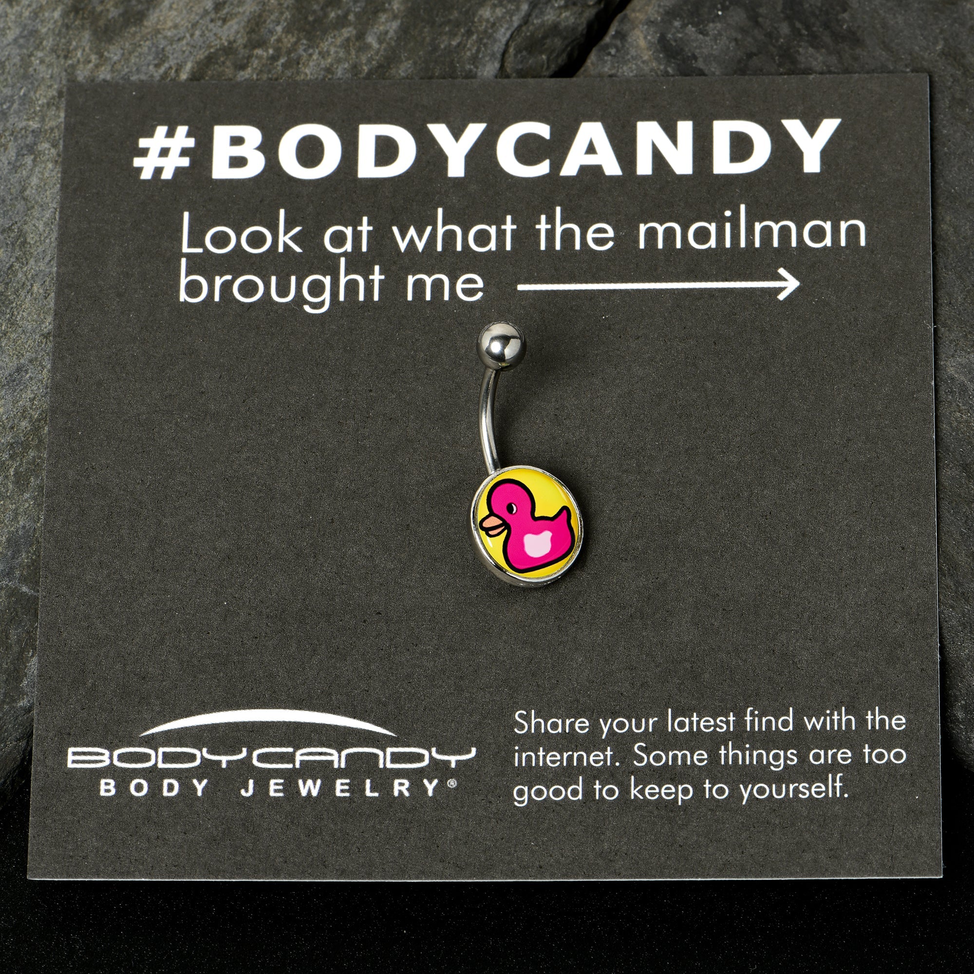 Pink Ducky Belly Ring by Onyx O