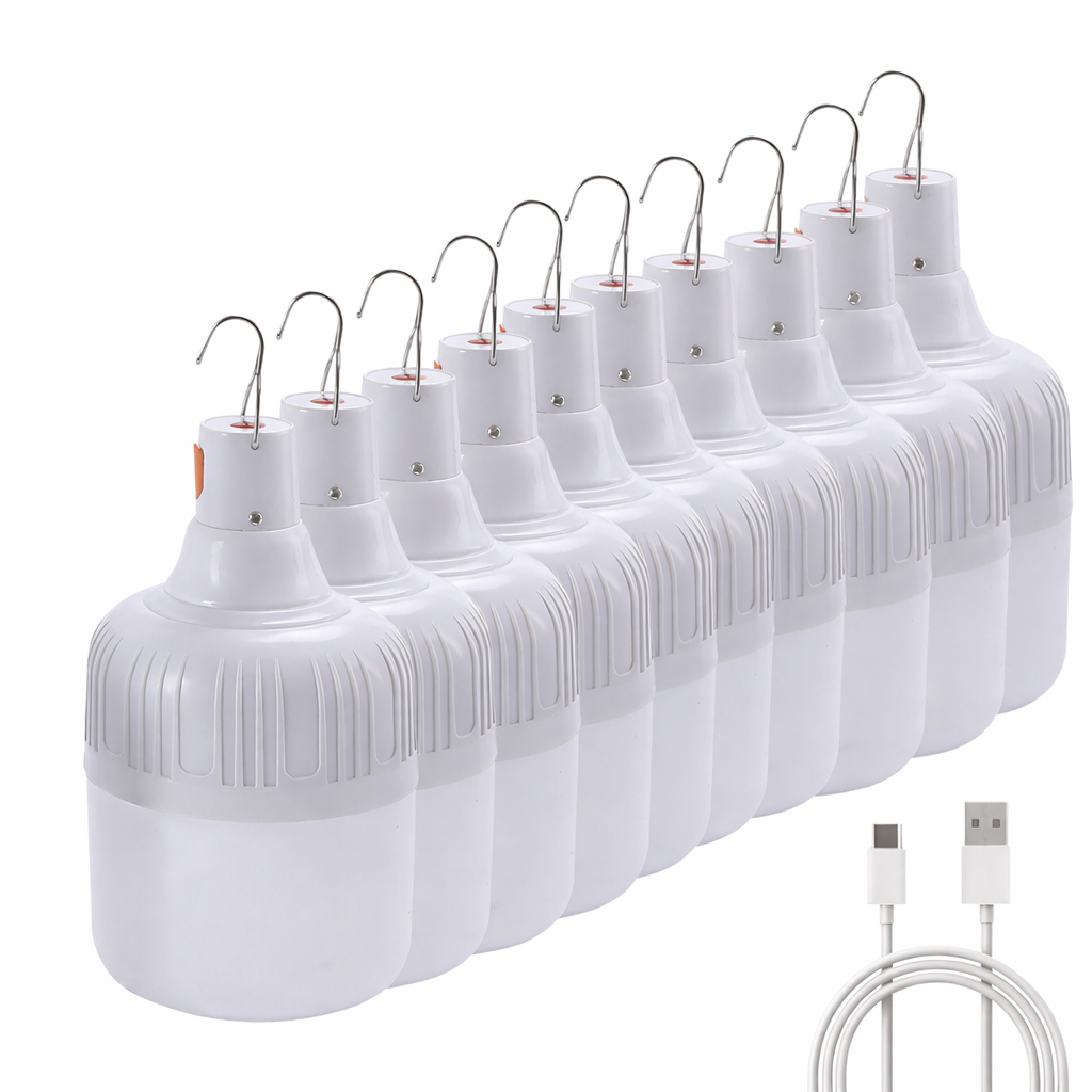 USB Rechargeable LED Bulb Portable Camping Light Emergency Hanging Tent Outdoor