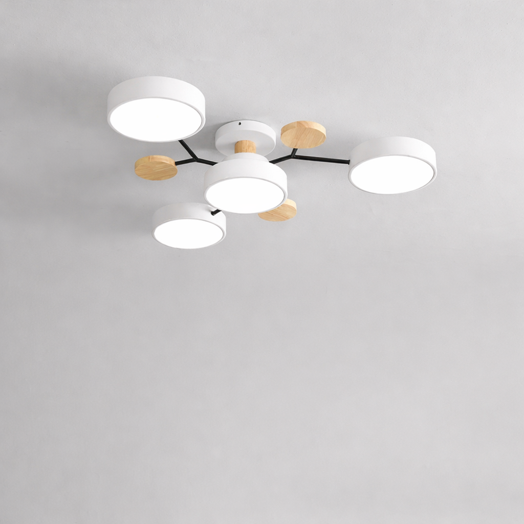 IRALAN LED Ceiling Chandelier 3-Color Pendant Light for Bedroom Living Room Hotel