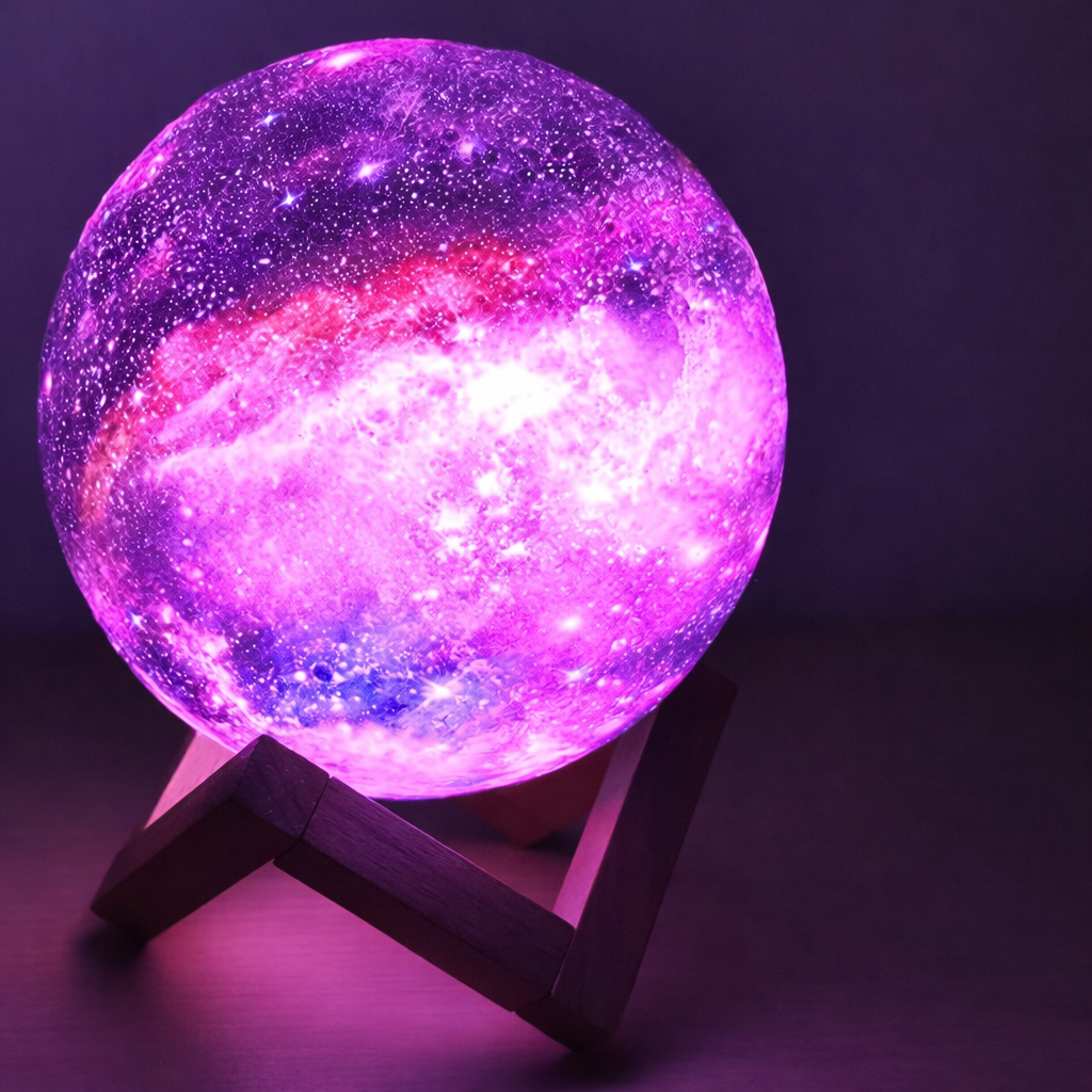 3D Moon Lamp LED Night Light 16 Color Remote Rechargeable Bedroom Decor Gift Lamp