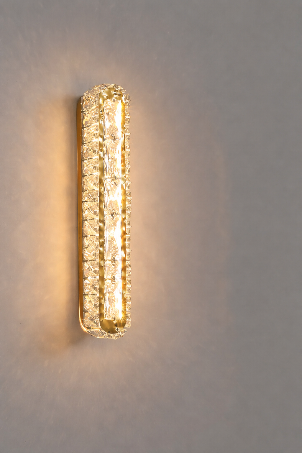 Crystal Strip Wall Sconce Gold Silver LED Living Room Bedside Corridor Light