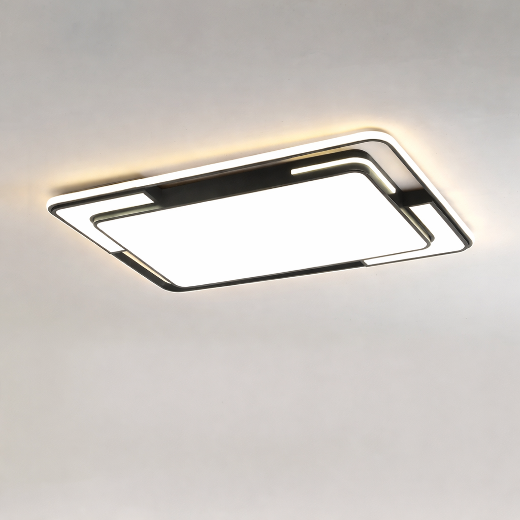 Remote Control LED Ceiling Light Square Modern Living Room Bedroom Dining Lamp