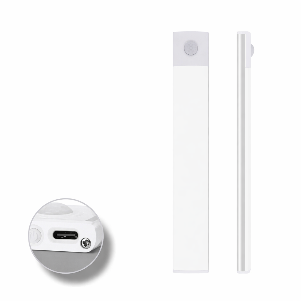 USB Rechargeable LED Cabinet Light Motion Sensor Kitchen Wardrobe Lamp 20–60cm