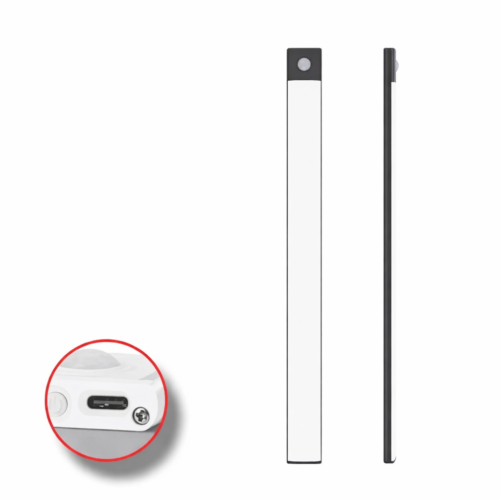 USB Rechargeable LED Cabinet Light Motion Sensor Kitchen Wardrobe Lamp 20–60cm