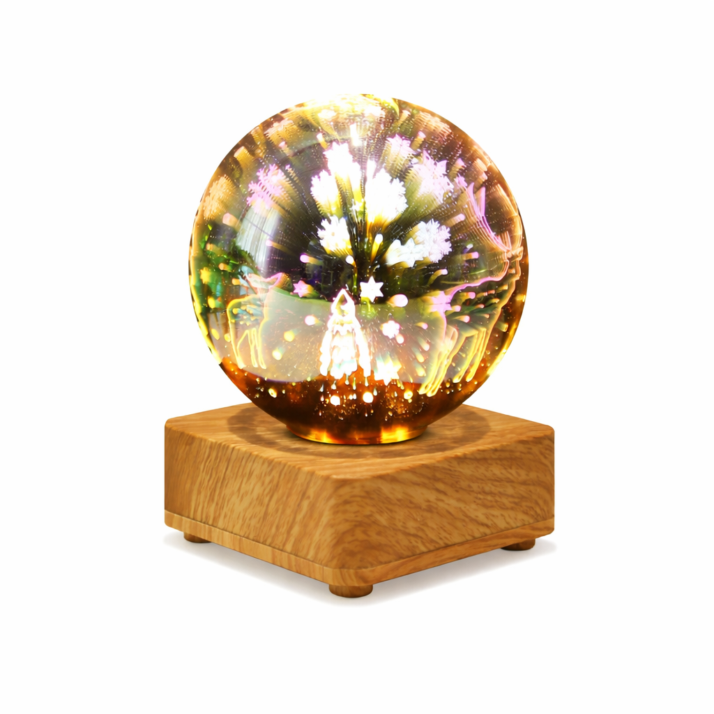 3D Christmas Table Lamp Romantic LED Night Light Bedroom Study Decor