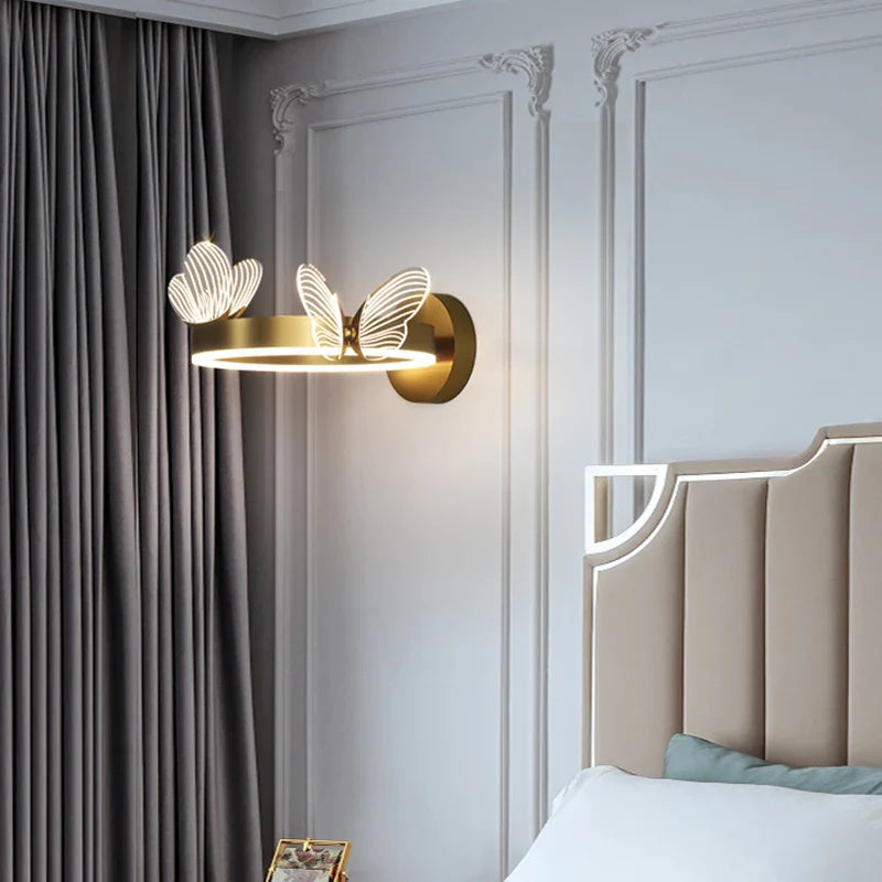 Butterfly LED Wall Lamp Night Light for Bedroom Living Room Home Decor