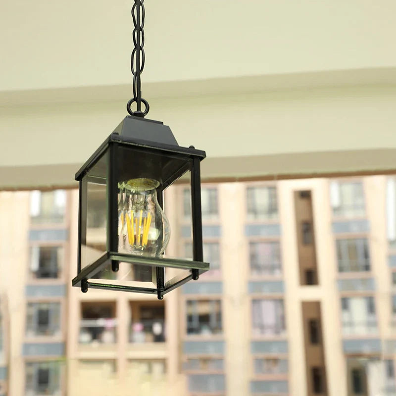 Waterproof Outdoor Hanging Lantern – Garden Ceiling Light for Balcony & Hallway