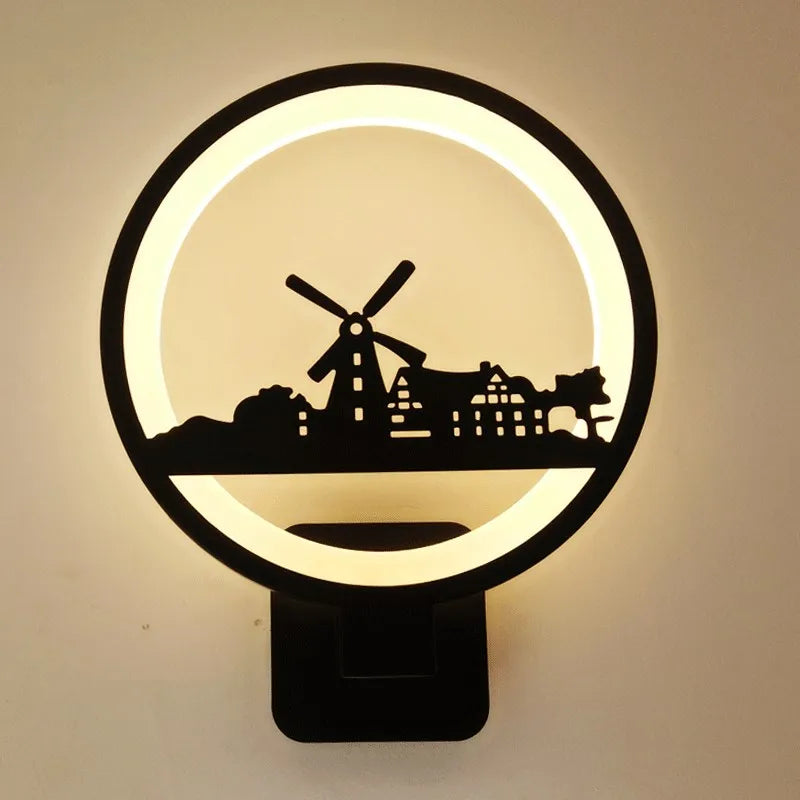 15W LED Wall Lamp Modern Creative Bedroom Living Room Corridor Indoor Light