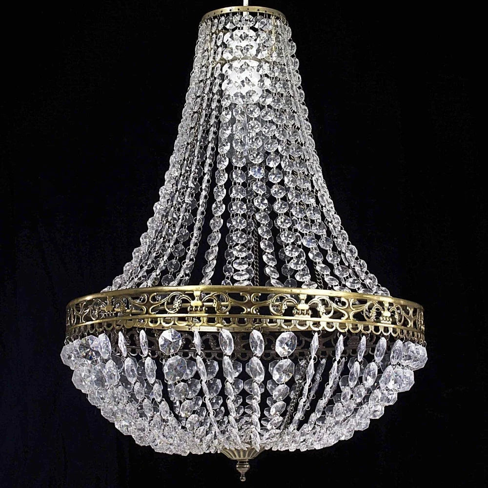 Vintage Crystal Chandelier Lampshade – Ceiling Pendant Light Shade Easy Fit