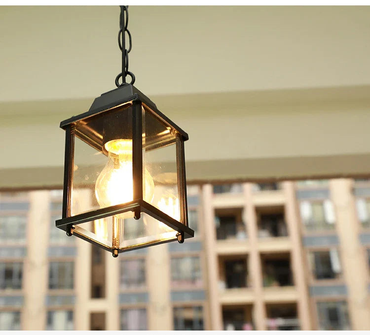 Waterproof Outdoor Hanging Lantern – Garden Ceiling Light for Balcony & Hallway