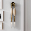 Modern Brass and Glass Wall Sconce