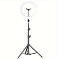 LED Ring Light with Tripod and Phone Holder USB Selfie Video Light 26cm