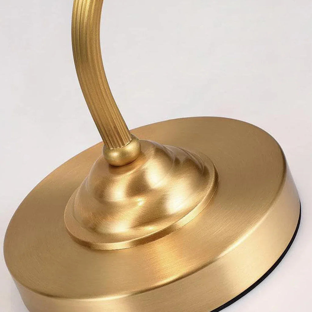 Brass Glass Petal Table Lamp E26 Dimmable 16.5" Gold Base