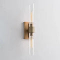 23" Brass Glass Wall Sconce 2-Light E12 Modern Vanity Light