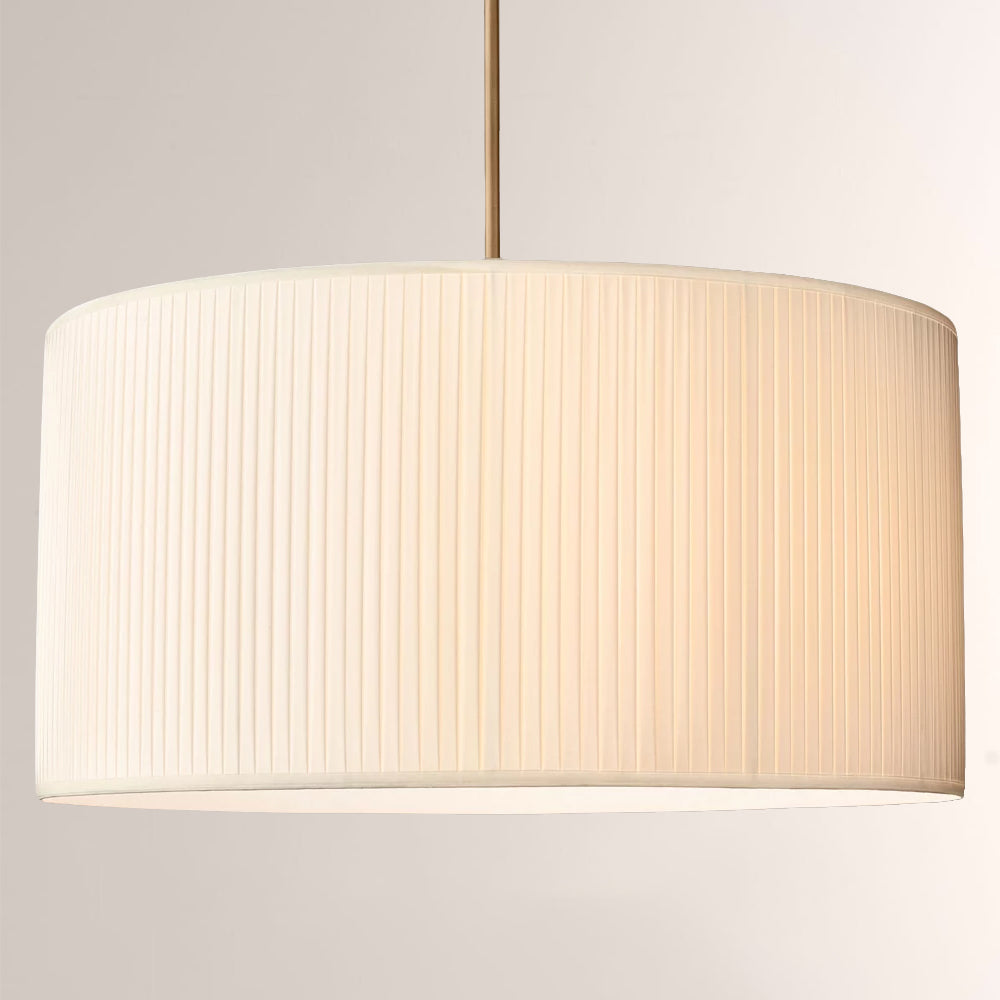 19 Silk Drum Pendant Light 3-Light E26 Brass Bronze Fixture