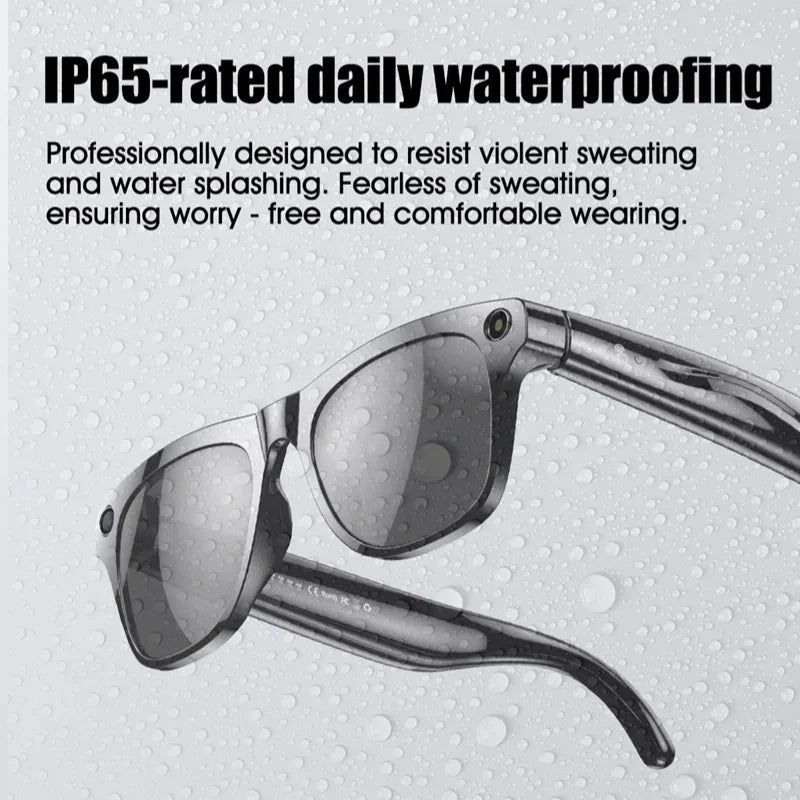 AI Smart Glasses Photochromic Camera Bluetooth Call Music Voice Assistant