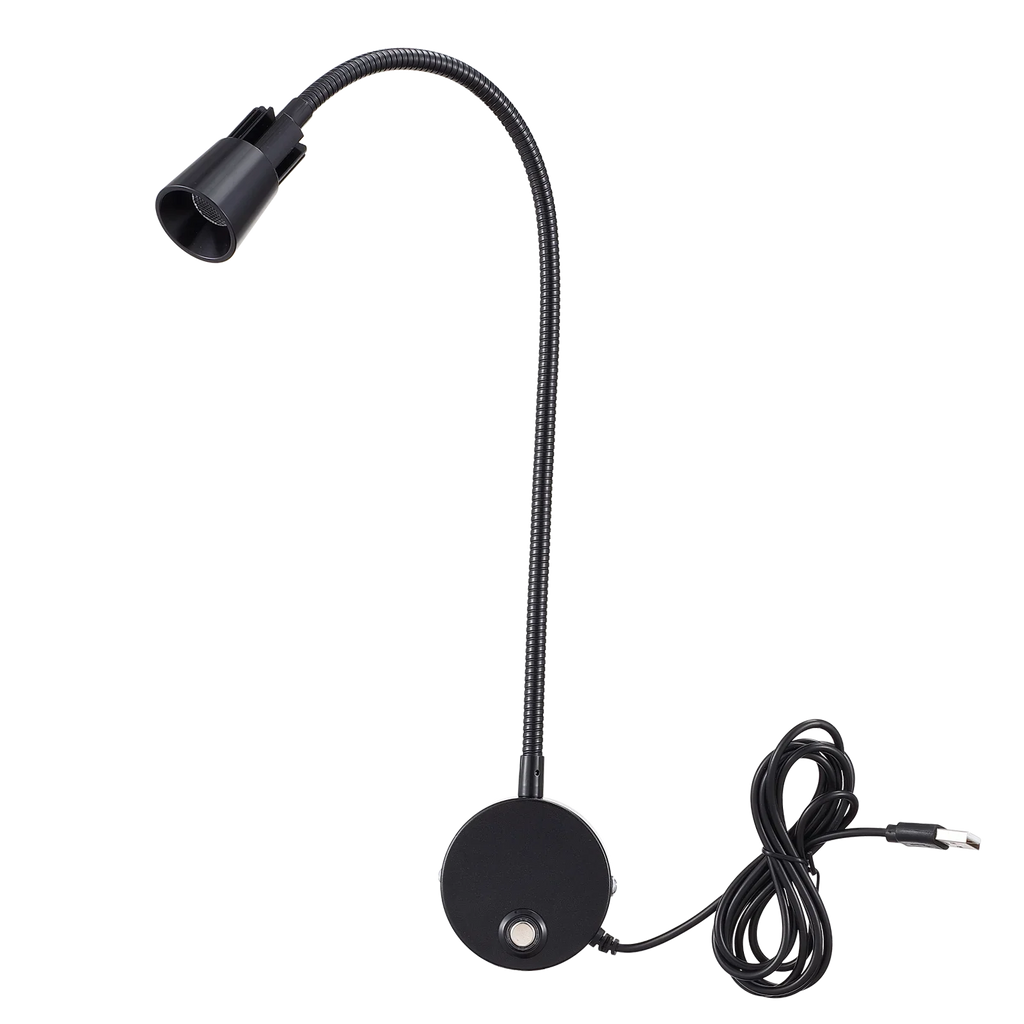 USB Wall Reading Lamp Dimmable Gooseneck Bedside Light 3CCT CRI98