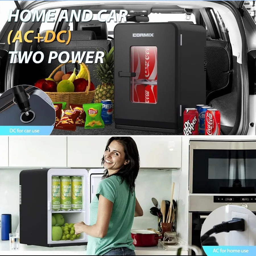 15L Portable Mini Fridge Thermoelectric Cooler Warmer for Bedroom Office Car Use