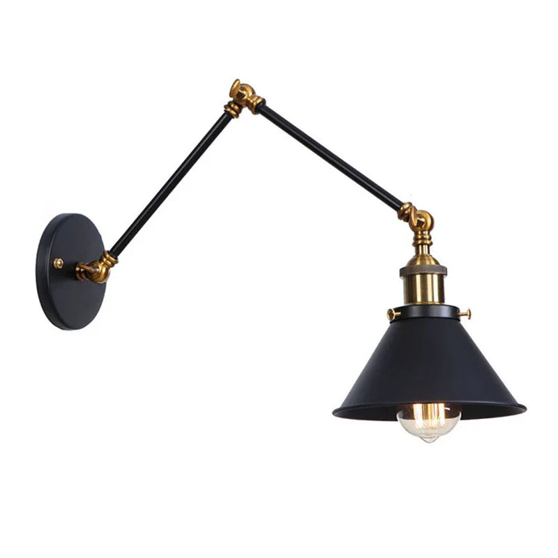 Modern Adjustable Wall Sconce Long Arm Reading Light Bedroom Living Room