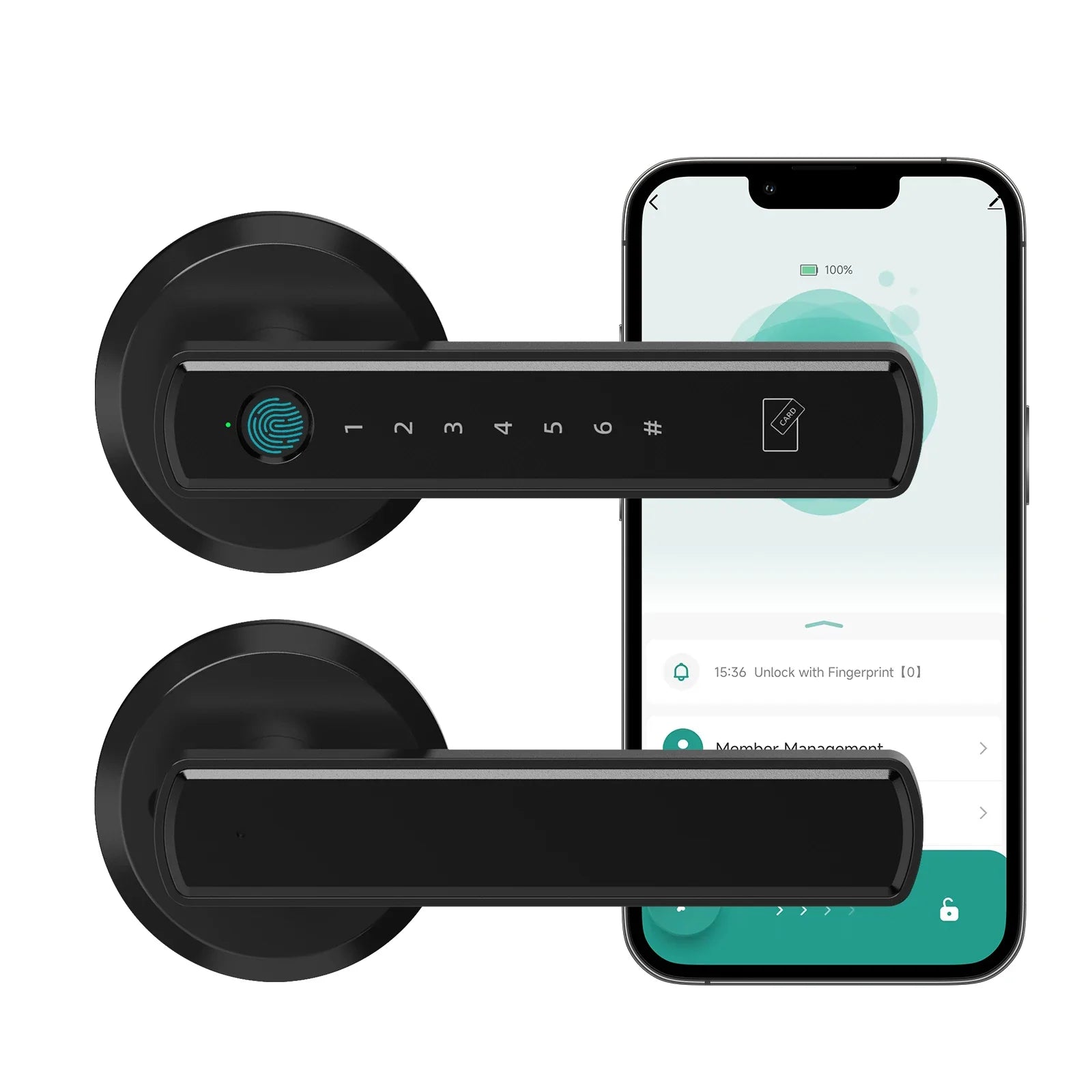 Fingerprint Smart Door Lock with App Control Touchscreen Keypad Passcode Unlock