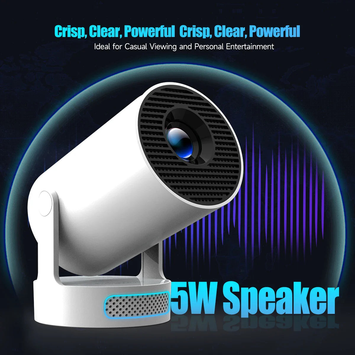 8K HD Portable Projector with WiFi6 BT5.0 Android Home Theater Outdoor Cinema
