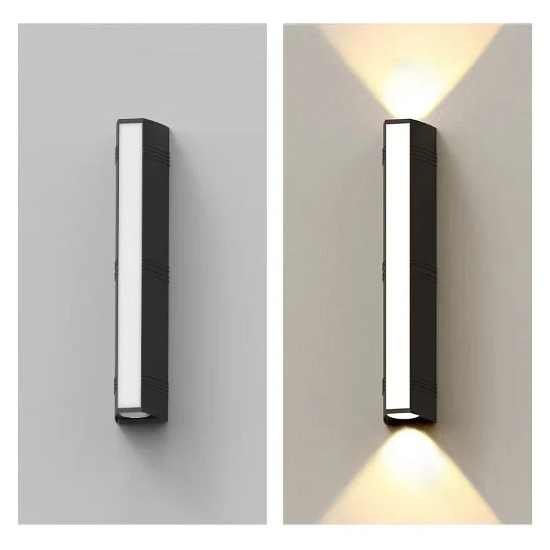 Modern LED Outdoor Wall Light IP65 Waterproof Aluminum Porch Garden Strip Lamp