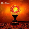 Turkish Mosaic Ball Table Lamp Handcrafted Art Deco Glass Romantic Bedside Light