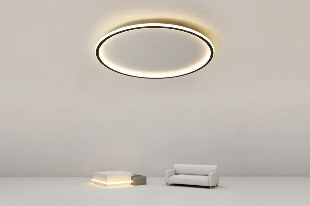 Modern LED Ceiling Light Dimmable Remote Control Round Fixture Bedroom Living