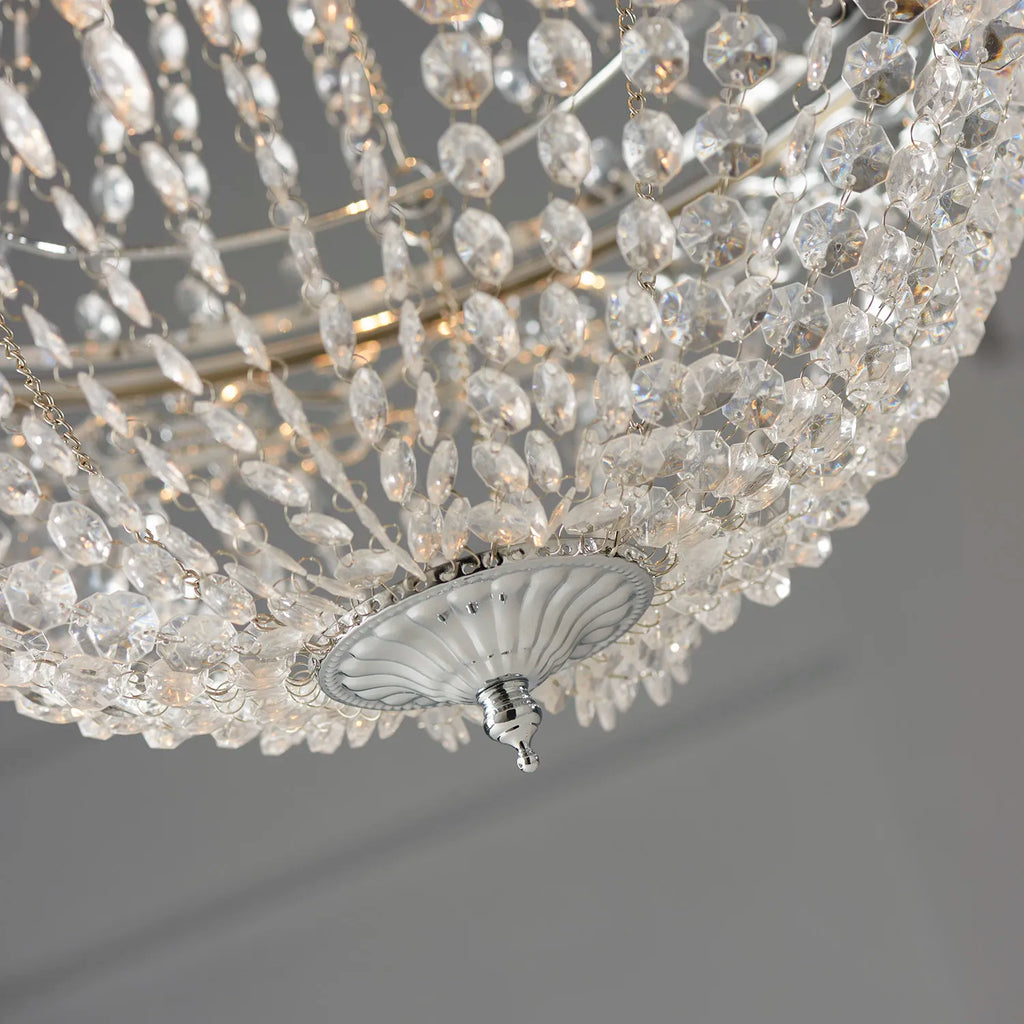Vintage Crystal Chandelier Lampshade – Ceiling Pendant Light Shade Easy Fit