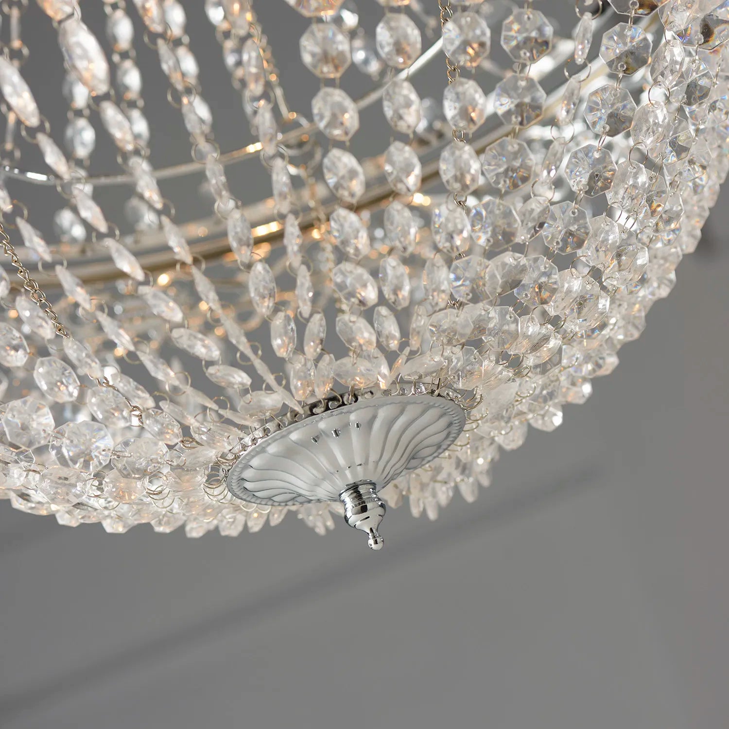 Vintage Crystal Chandelier Lampshade – Ceiling Pendant Light Shade Easy Fit