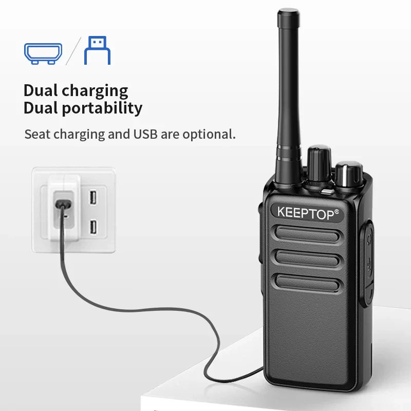 Mini Walkie Talkie Long Range Two Way Radio UHF Portable Handheld Radios