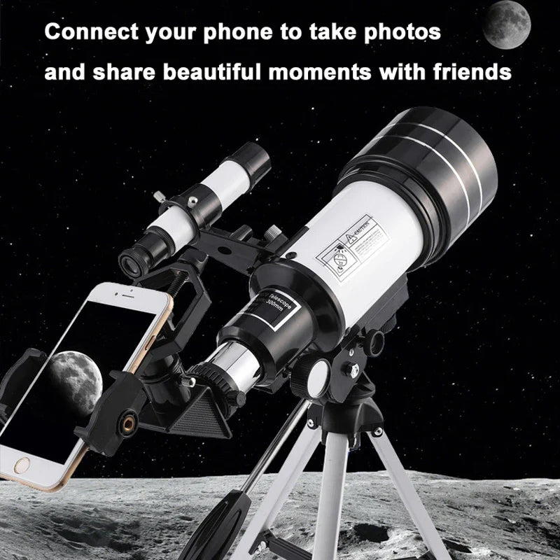 Professional Astronomical Telescope 150X Zoom F30070 HD Moon Viewing Beginner Stargazing