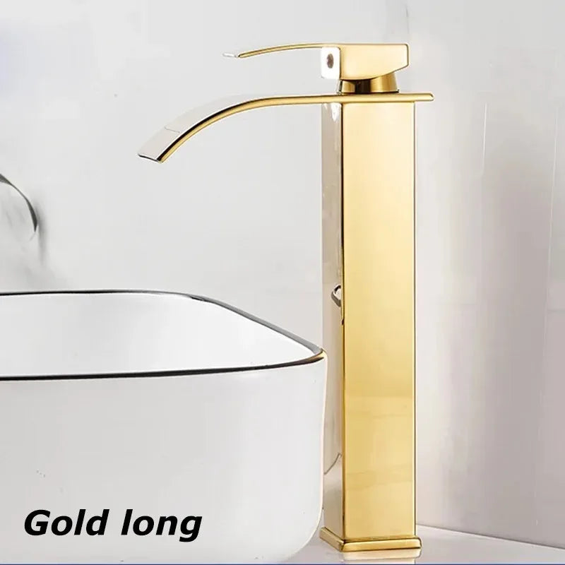 Dragon Head Waterfall Faucet Bathroom Kitchen Sink Hot Cold Single Handle Tap