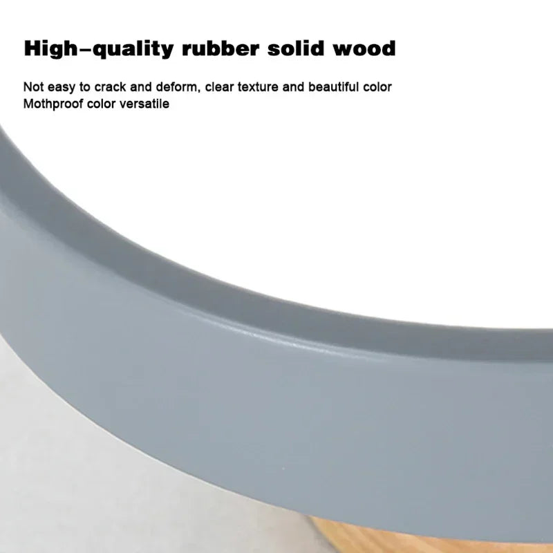 Nordic Flush Mount Ceiling Light Wood Round Hallway Bedroom Bathroom Lamp