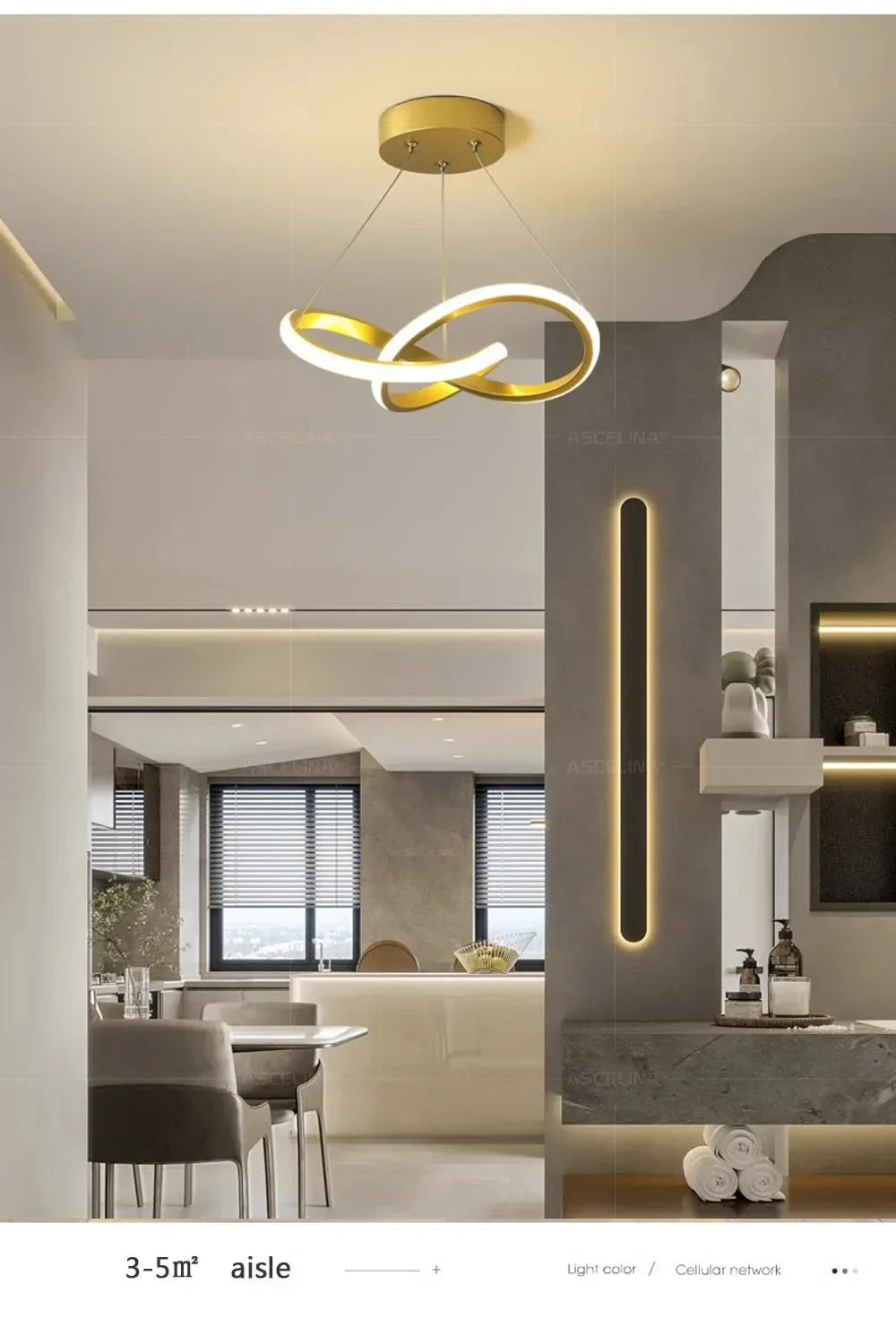 Moktan Sabai Nordic LED Pendant Lamp – Modern Ceiling Light for Dining & Living Room