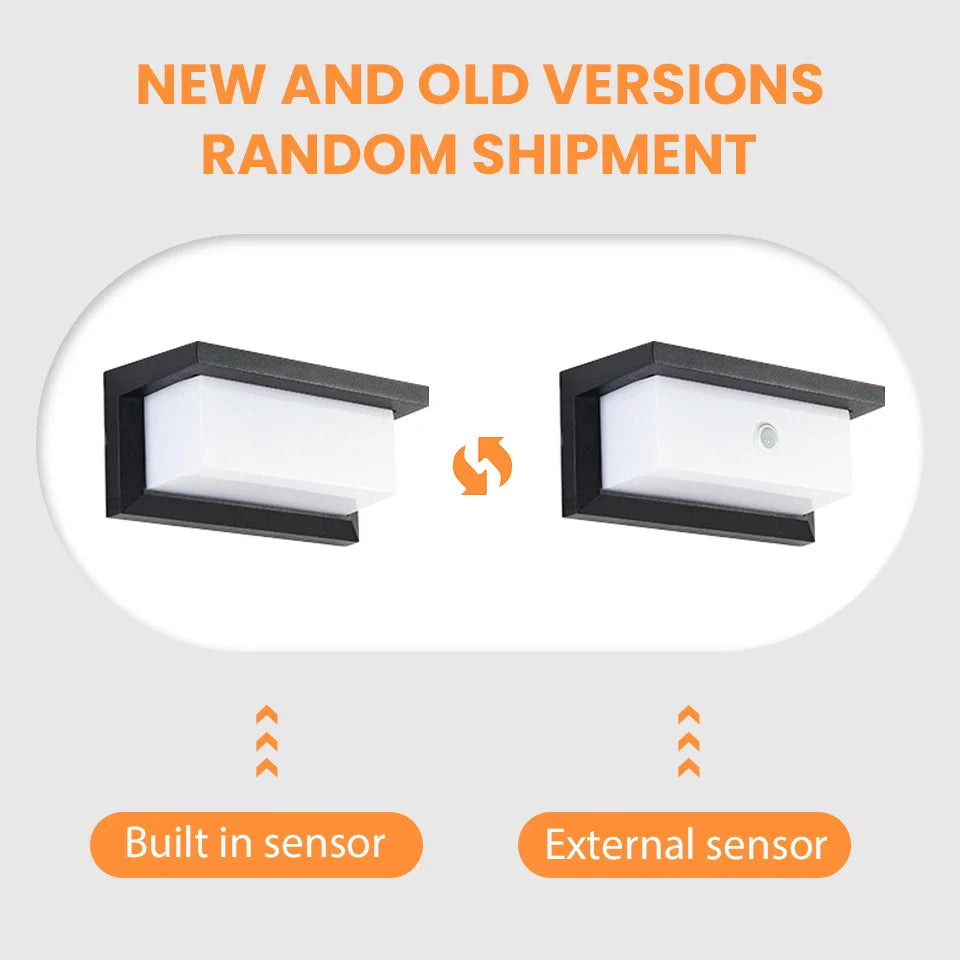 LED Outdoor Wall Light – IP66 Waterproof Motion Sensor Lamp for Porch & Garden