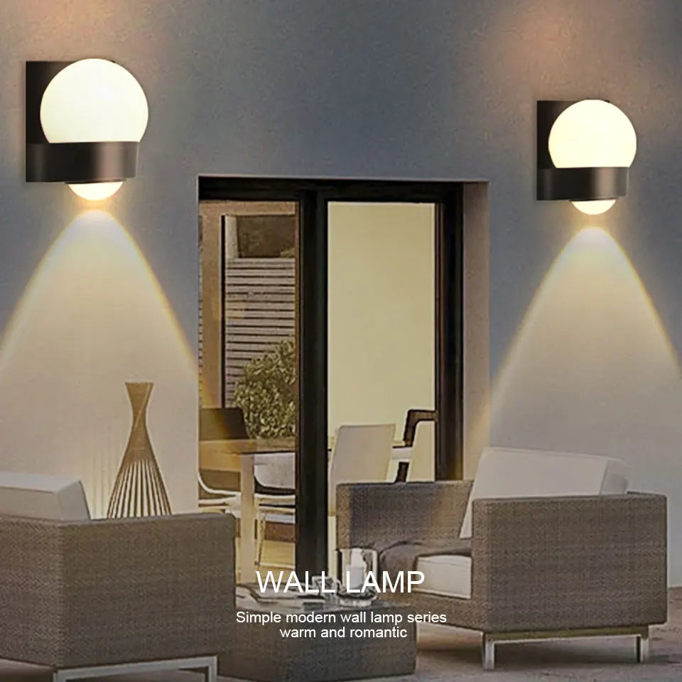 IP66 Waterproof LED Wall Light 8W Outdoor Indoor Lamp for Porch Balcony