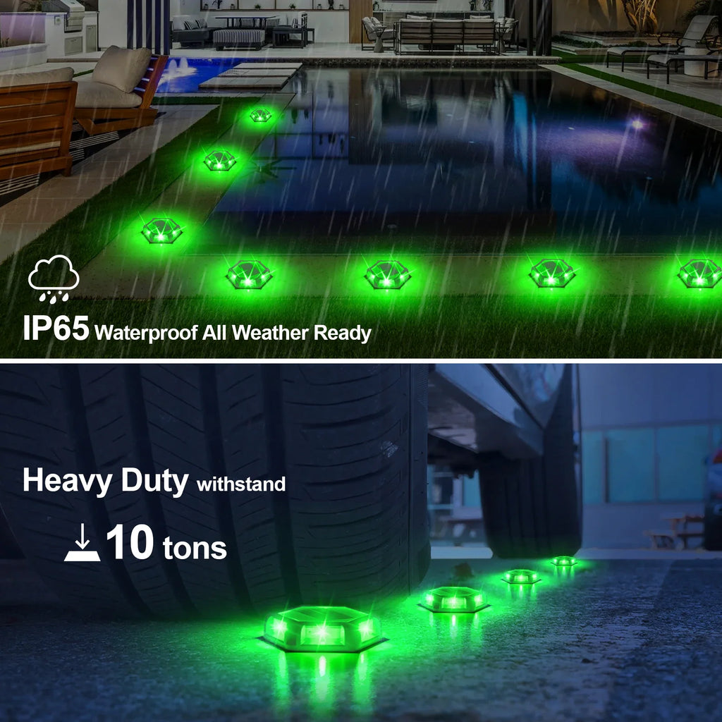 Solar Deck Lights LED Step Path Light Outdoor Solar Powered for Stairs Driveway