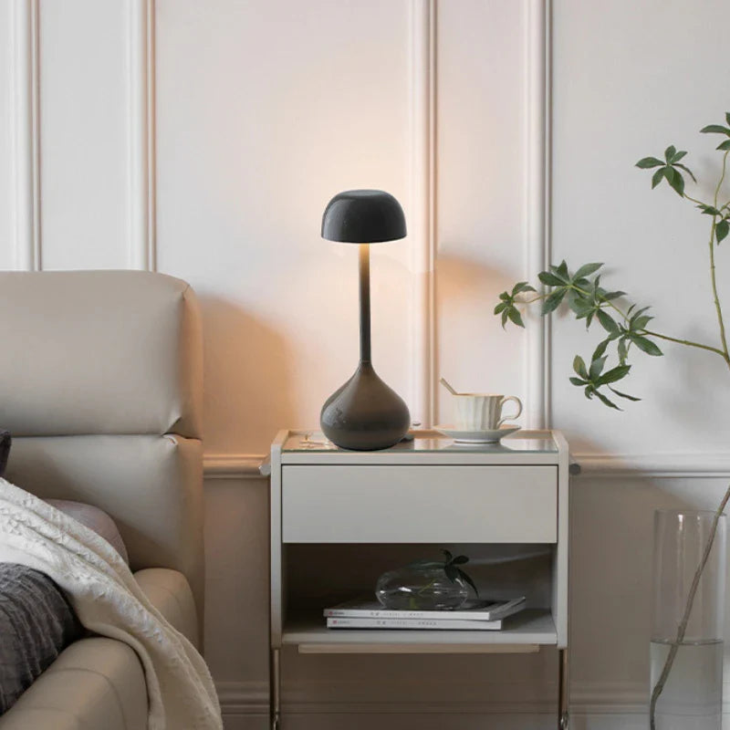 Touch Dimmable Mushroom Table Lamp Portable Rechargeable Night Light Bedside Desk