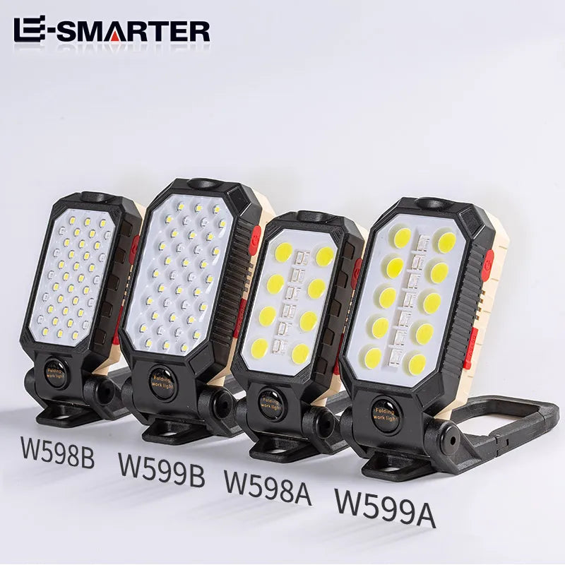 COB Portable Work Light USB Rechargeable Emergency Repair Flashlight Lamp