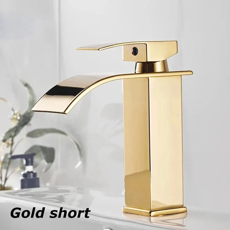 Dragon Head Waterfall Faucet Bathroom Kitchen Sink Hot Cold Single Handle Tap
