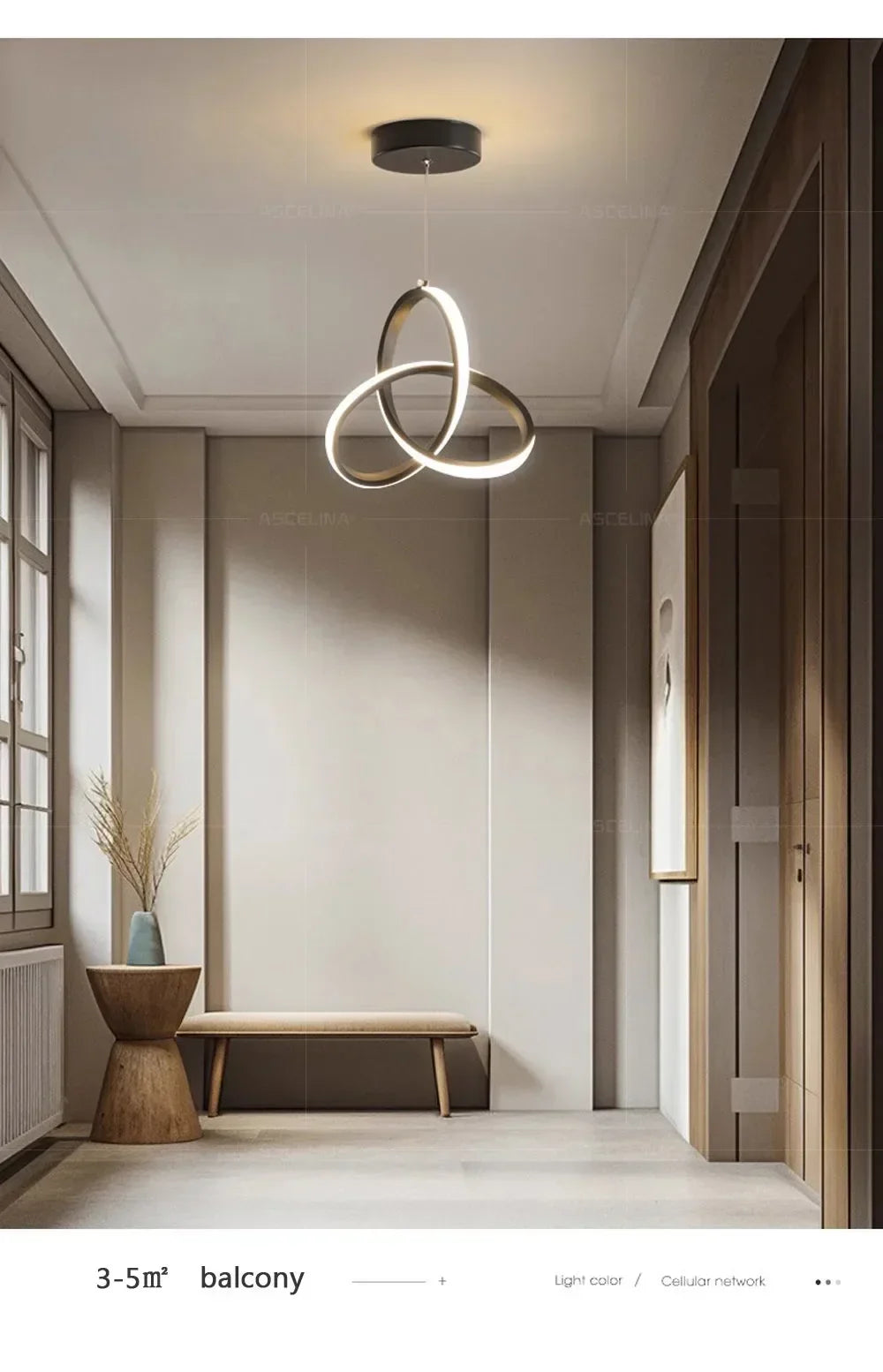 Moktan Sabai Nordic LED Pendant Lamp – Modern Ceiling Light for Dining & Living Room